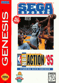 NBA Action '95 starring David Robinson Sega Genesis  box art